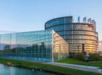 Building "Louise Weiss" of European Parliament in Strasbourg, Al