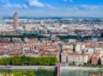 Lyon, paysage urbain, La Part-Dieu et quai