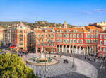 Aerial view of Place Massena in Nice, France
